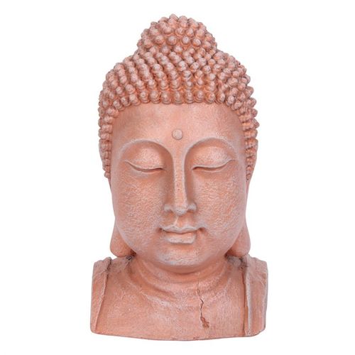 41cm Terracotta Effect Buddha Head Ornament