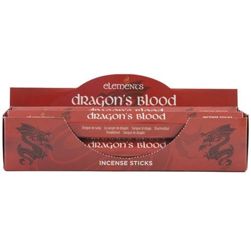 Set of 6 Packets of Elements Dragon's Blood Incense Sticks