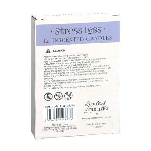 Pack of 12 Stress Less Spell Candles