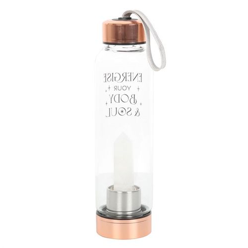 Clear Quartz Body and Soul Glass Water Bottle